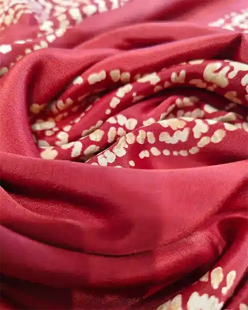 Red Modal Print Silk Saree Ikkat print blouse